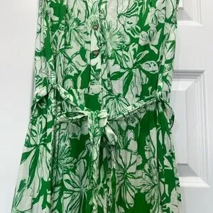 Zara | Dresses | Zara Green And White Floral Maxi Dress | Poshmark
